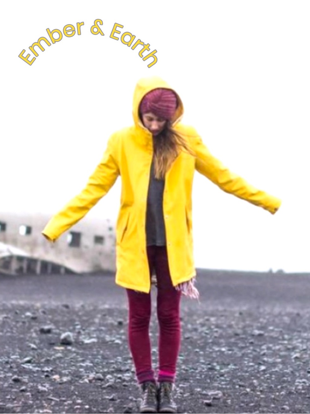 Ember & Earth Yellow Rain Jacket